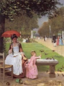 Feeding The Birds by Joseph Caraud