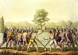 Indians playing Ciueca, Chile by G. Bramati