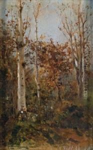 Herbstliche Waldlandschaft by Filippo Carcano