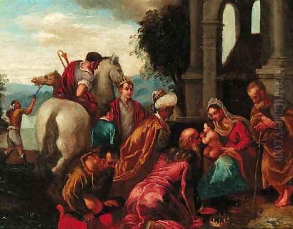 The Adoration of the Magi by Francesco, II Bassano