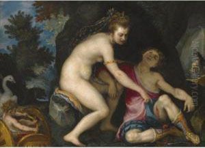 Venus And Adonis by Lodovico Cardi Cigoli