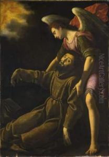 Saint Francois D'assise, Soutenu Par Un Ange Apres Avoir Recu Les
Stigmates - view 1