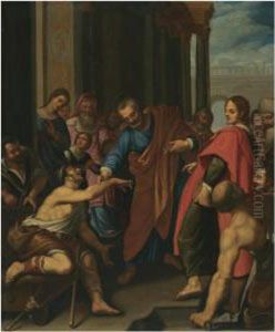 Saints Peter And John Healing A Cripple At The Gate Of Thetemple by Lodovico Cardi Cigoli