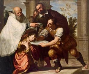 Uito Il Battesimo Di Un Fanciullo by Lodovico Cardi Cigoli