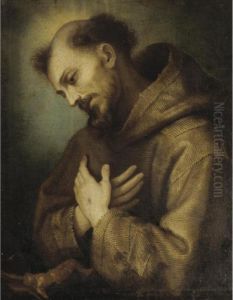 Saint Francis In Meditation by Lodovico Cardi Cigoli