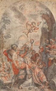 The Stoning Of Saint Steven<</b> by Lodovico Cardi Cigoli