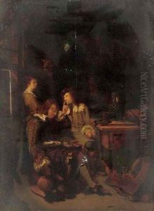 A guardroom interior by Gerard Ter Borch