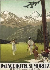 Palace Hotel, St.moritz by Emil Cardinaux