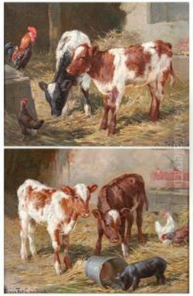 Calves In The Straw - view 1