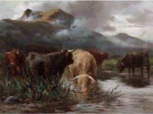 Cattle Watering by Claude Cardon