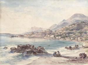 View Over Menton, Cote D'azur by Conrad H.R. Carelli