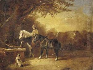 The ploughman's rest; and Horses at a trough The ploughman's rest; and Horses at a trough