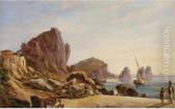 Fishermen Resting In The Bay Of Naples - view 1