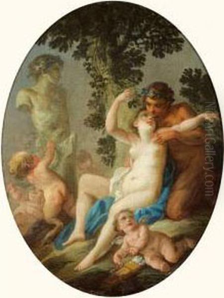 Bacchus Et Ariane
Toile Ovale. - view 1