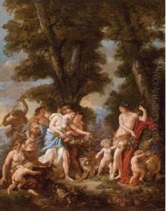 Bacchus And His Retinue by Jacques Philippe Caresme