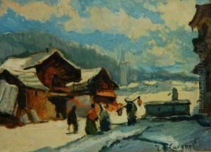 Paesino Innevato Del Cadore
