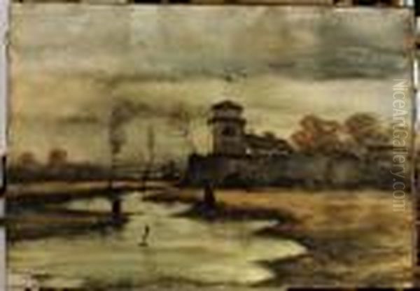 Paesaggio Di Campagna Con Figure - view 1