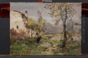 San Cassiano Del Meschio 1921 by Vittore Antonio Cargnel