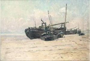 Bateaux A Maree Basse by Maria Cornilleau Raoul Carl-Rosa