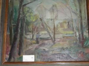 Olja, Man Invid Sjo, 50x55 Olja, Man Invid Sjo, 50x55
