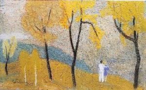 Sin Titulo. (paisaje Con Dos Figuras), 1952 by Hugo Carlberg
