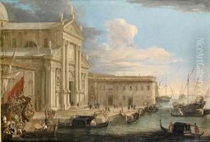 The Church Of San Giorgio Maggiore, Venice by Luca Carlevarijs