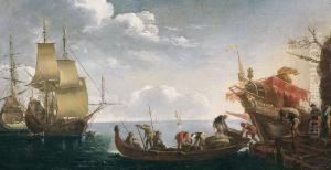 Veduta Di Porto
 Olio Su Tela, Cm. 41,5x79 by Luca Carlevarijs