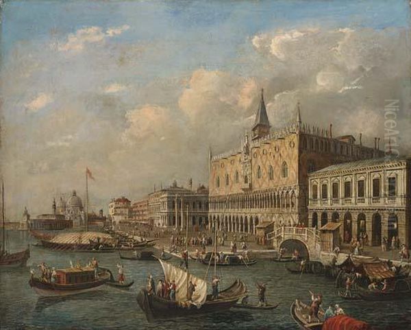 The Bacino Di San Marco, Venice, Looking West With The Doge'spalace And The Piazzetta - view 1