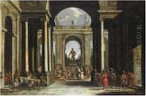 Capriccio Architettonico Con Sacrificio Pagano