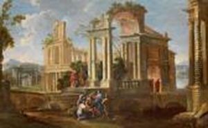 Io Architettonico Con Cristo Che Sana Un Cieco