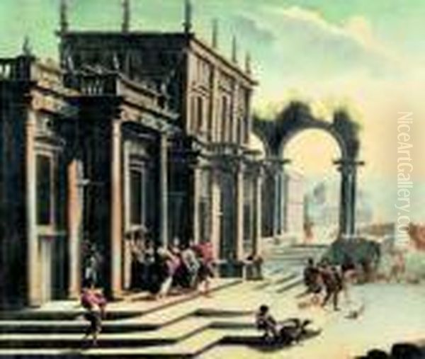 Capriccio Architettonico Con Figure - view 1