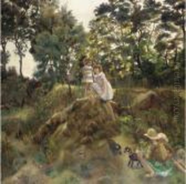 Children With Toys In A Dell - view 1