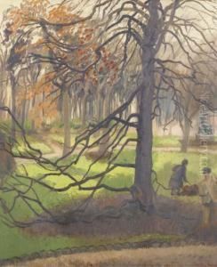Luxembourg Gardens, Paris by Hilda Carline