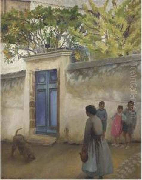 Orange Tree In A Spanish Patio - view 1