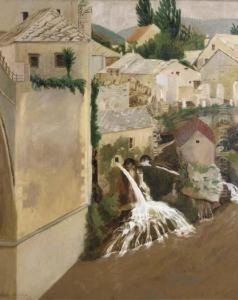 Waterfall, Mostar by Hilda Carline