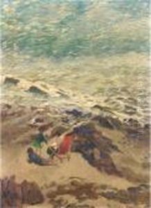 The Red Deckchair by Hilda Carline