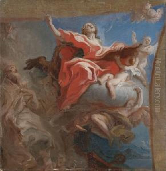 Saint John The Evangelist And Saint Augustine Of Hippo - Abozzetto - view 1