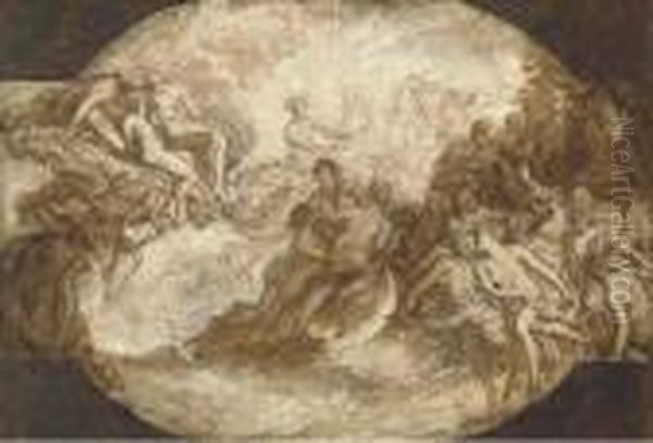 Apollo In His Chariot: A Modello For A Ceiling - view 1