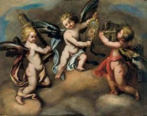 A) E B) Angeli by Giovanni Battista Carlone