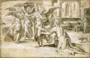 Abraham and the Angels by Crispin Van Den Broeck