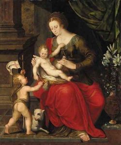 The Virgin and Child with the Infant Saint John the Baptist by Crispin Van Den Broeck