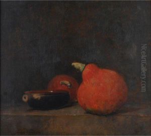 Still Life With Gourds And Bowl by Emil Carlsen