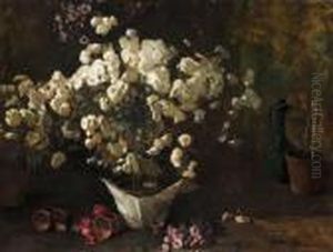 Still Life Of Chrysanthemums by Emil Carlsen