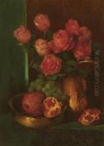 Roses And Copper Urn by Emil Carlsen