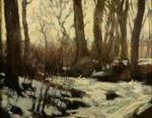 Stream In Winter by John Fabian Carlson
