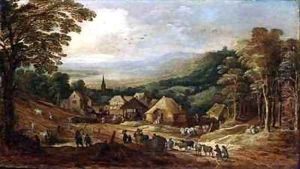 Autumnal Landscape with Peasants