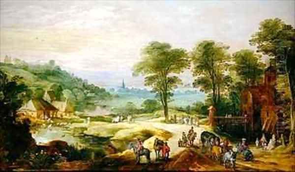 Landscape with Travellers on Road - view 1
