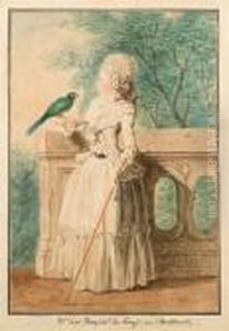 Portrait De La Marquise De Laage, Nae D'amblimont by Louis Carrogis Carmontelle