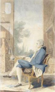 A Portrait Of The Duc De
Lauraguais, Louis Leon Felicite De Brancas, Seated In A Laboratory by Louis Carrogis Carmontelle