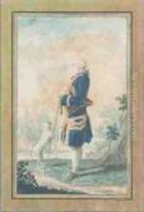 Gentilhomme Avec Chien De Profil Gentilhomme Avec Chien De Profil